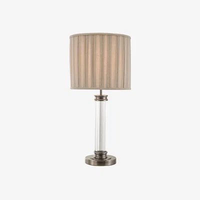 John Lewis John Lewis Gatsby Rib Glass Table Lamp, Pewter