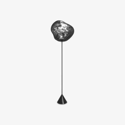 John Lewis Tom Dixon Melt Cone Slim Floor Lamp, Silver