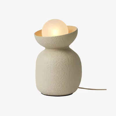 John Lewis MADE Vera Small Textured Ceramic Table Lamp, Cream