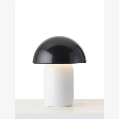 John Lewis John Lewis x John Cooper Mushroom Table Lamp, Black/White