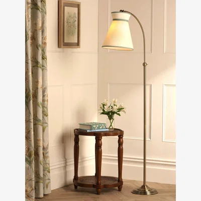 John Lewis Laura Ashley Dearham Floor Lamp, Antique Brass