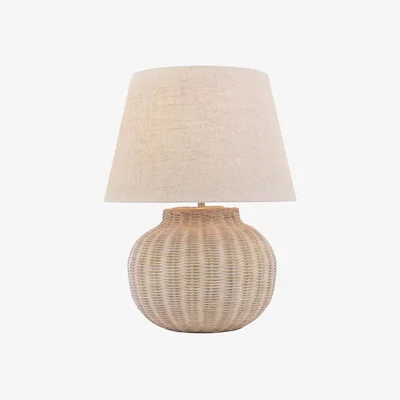 John Lewis Laura Ashley Fernhill Large Rattan Table Lamp, Natural