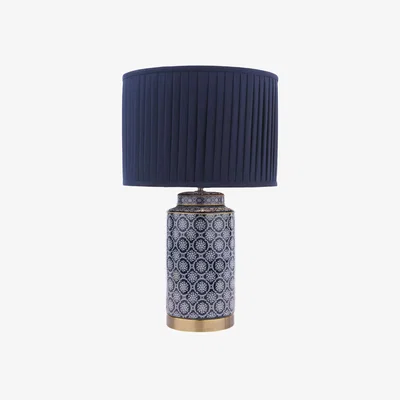 John Lewis Laura Ashley Knipton Ceramic Table Lamp, Blue