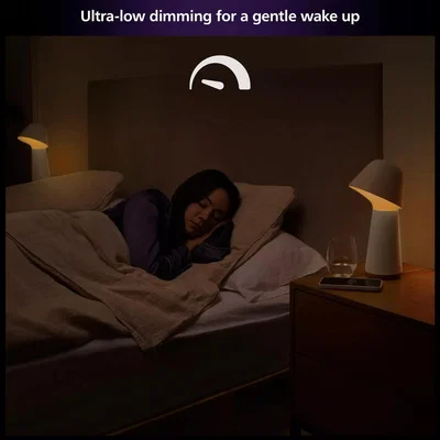 John Lewis Philips Hue White and Colour Ambiance Twilight LED Smart Bedside Lamp, White