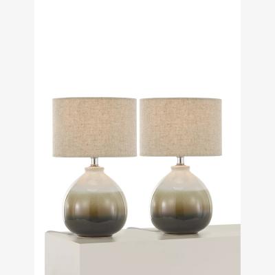John Lewis John Lewis Martha Small Duo Table Lamp, Cocoa