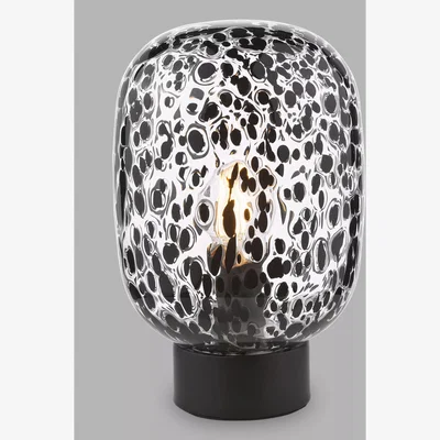 John Lewis Där Gethin Confetti Glass Table Lamp, Black