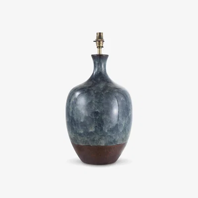 John Lewis Matthew Williamson Reactive Glaze Ceramic Bottle Table Lamp Base, Blue
