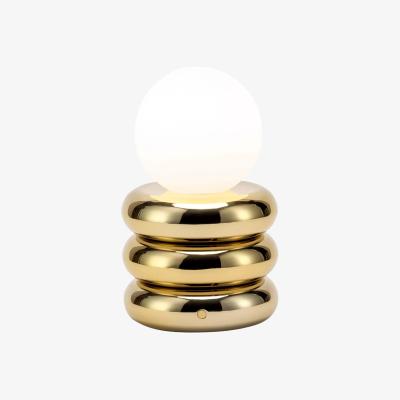 John Lewis houseof Tube Cordless Portable Table Lamp, Brass