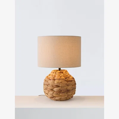 John Lewis John Lewis Plaited Water Hyacinth Table Lamp, Natural