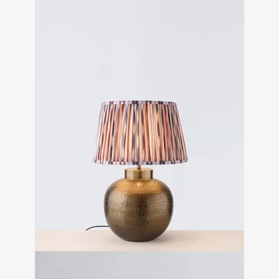 John Lewis John Lewis Hammered Metal Table Lamp, Antique Brass