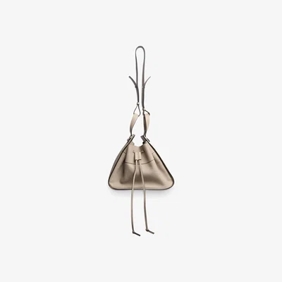 John Lewis Pre-loved LOEWE Hammock Drawstring Leather Cross Body Bag, Neutral