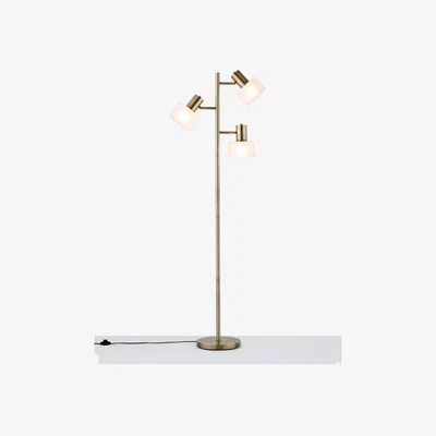 John Lewis John Lewis Rodos Triple Floor Lamp, Antique Brass