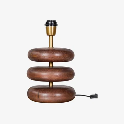John Lewis nkuku Kankad Mango Wood Table Lamp Base, Dark Stain