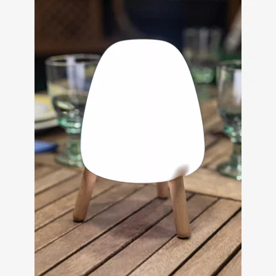 John Lewis Newgarden Rocket 20 Outdoor Touch  Lamp, White