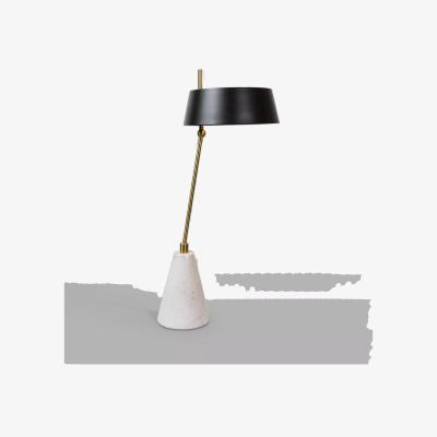 John Lewis Pure White Lines Montreal Marble Desk Lamp, Black