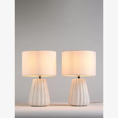 John Lewis John Lewis Mini Luka Ceramic Table Lamps, Set of 2, White