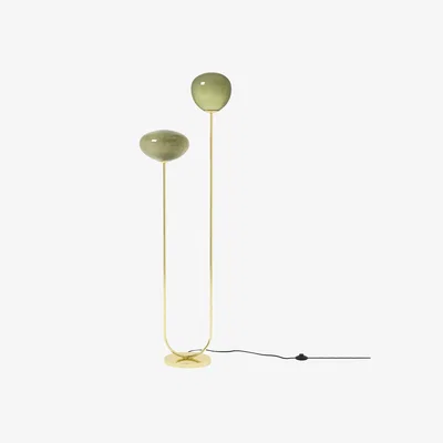 John Lewis MADE Adrienne Glass Shades Floor Lamp, Green
