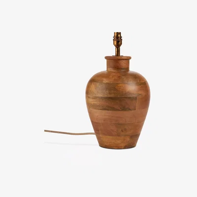 John Lewis John Lewis Mango Wood Lamp Base, Natural