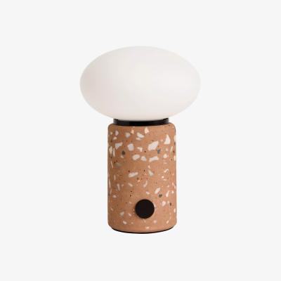 John Lewis MADE Mirissa Rechargeable Portable Terrazzo Table Lamp, Brown