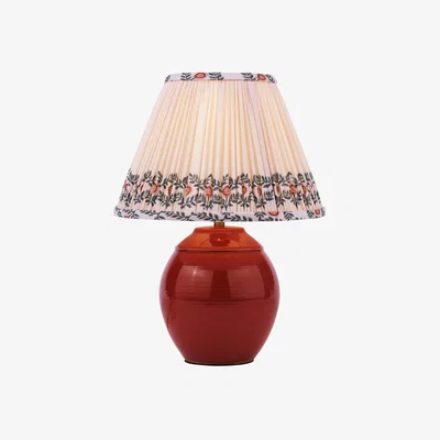 John Lewis Joules Wentworth Ceramic Table Lamp, Crimson Red