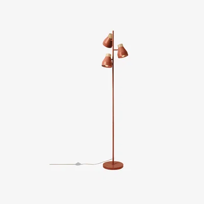 John Lewis MADE Albert 3 Light Floor Lamp, Red