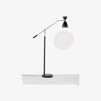 John Lewis John Lewis Oscar Adjustable Floor Lamp, Black/Gold