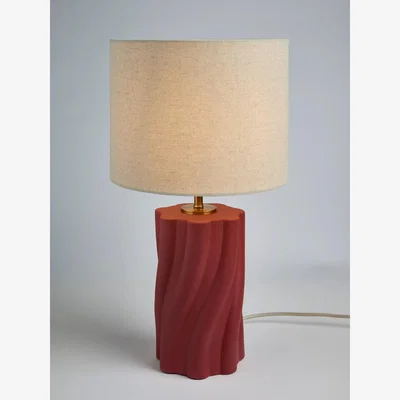 John Lewis John Lewis Tall Twist Table Lamp, Red