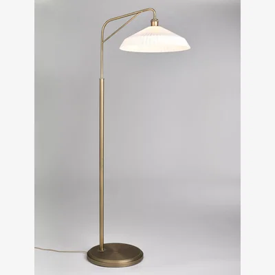 John Lewis John Lewis Alexandra Glass Floor Lamp, Opal