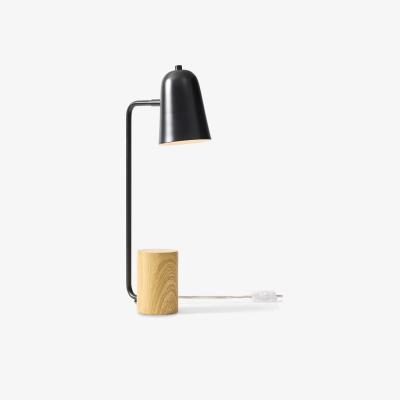 John Lewis west elm Liam Wood Base Table Lamp, Black