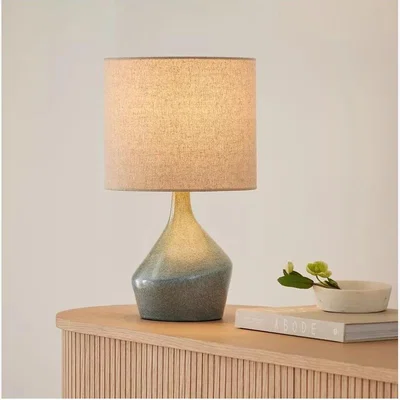 John Lewis west elm Asymmetry Ceramic Table Lamp, Green Jade