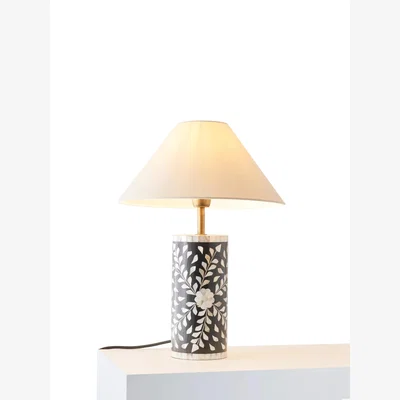 John Lewis John Lewis Mendhi Mother of Pearl Table Lamp, Black