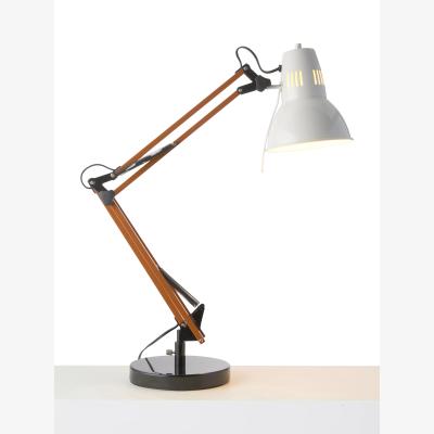 John Lewis John Lewis x John Cooper Elliot Adjustable Desk Lamp, Black/White/Auburn