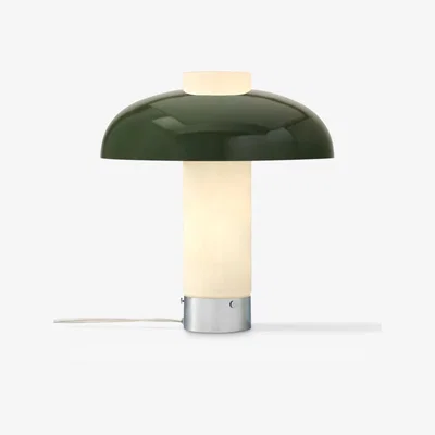 John Lewis west elm Cleo Domed Table Lamp, Mid Green