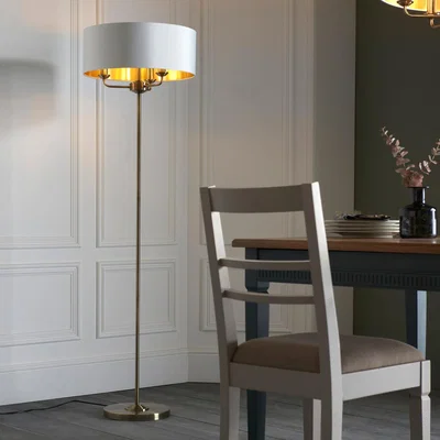Knees Highclere 3 Floor Light - Antique Brass
