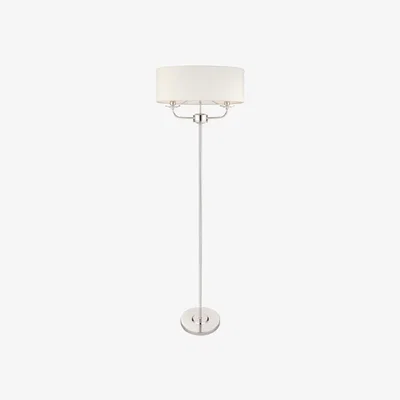 Knees Nixon 3 Light Floor Lamp - Bright Nickel