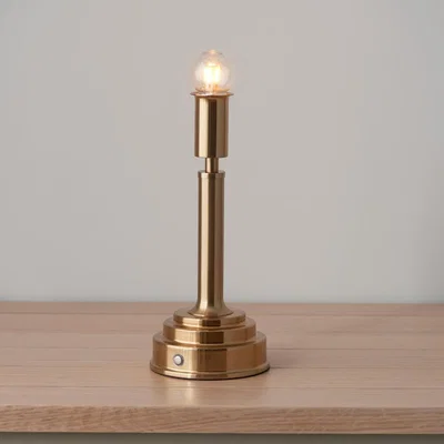 Knees Upton Rechargeable Table Lamp Base - Brushed Brass