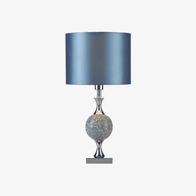 Knees dar lighting ELS4223 Elsa Table Lamp Blue Mosaic with Shade