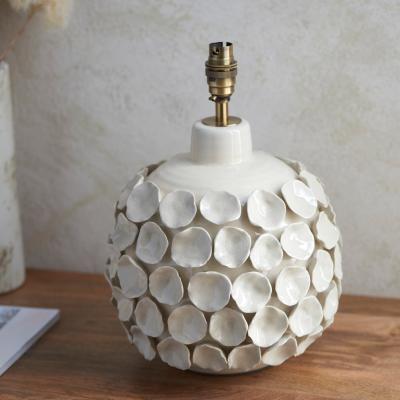 Knees Borello Table Lamp Base - Ivory Crackle
