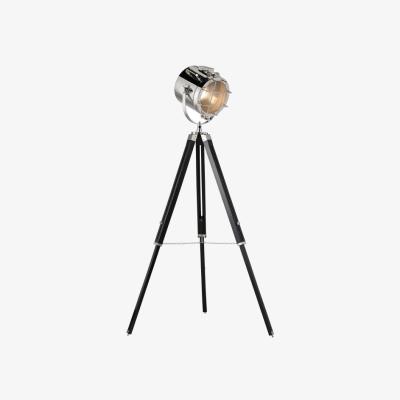 Knees Nautical 1 Light Tripod Floor Lamp - Black/Nickel