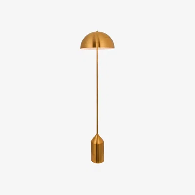 Knees Nova 1 Light Floor Lamp - Antique Brass