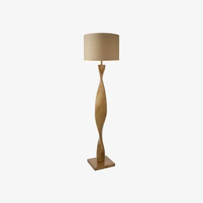 Knees Abia 1 Light Floor Lamp - Oak/Natural