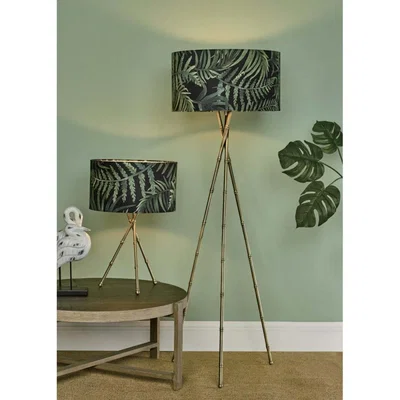 Knees dar lighting BAM4275 Bamboo Tripod Table Lamp Antique Brass Lamp Base Only