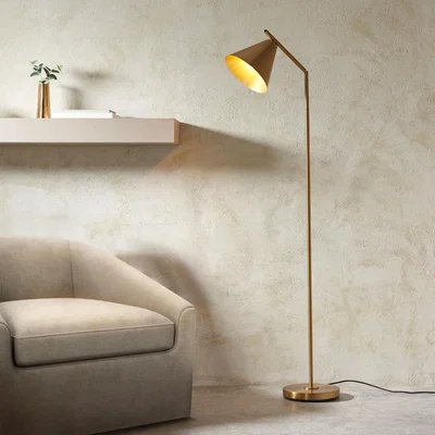 Knees Cape Floor Light - Antique Brass