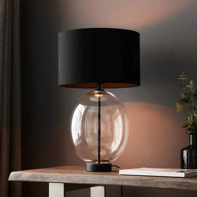 Knees Kelda Oval Table Lamp - Black