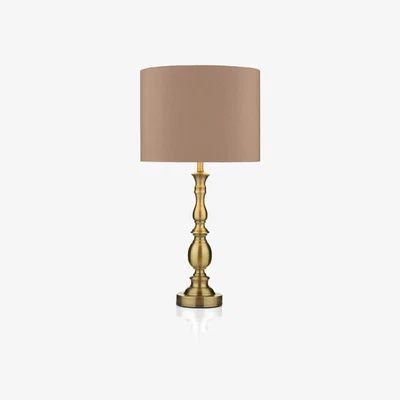 Knees dar lighting MAD4275 Madrid Ball Table Lamp Antique Brass with Shade
