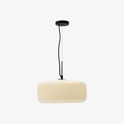 Kave Home Reig light-grey, glass ceiling lamp, Ø 38 cm