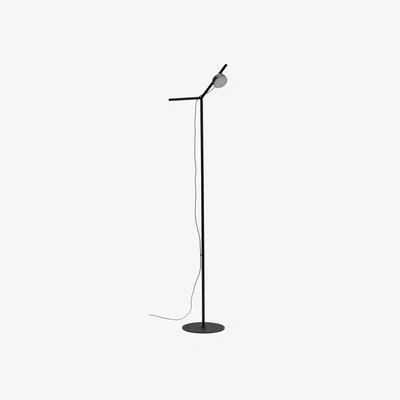 Kave Home Orey black metal floor lamp with multi-position spotlight UK