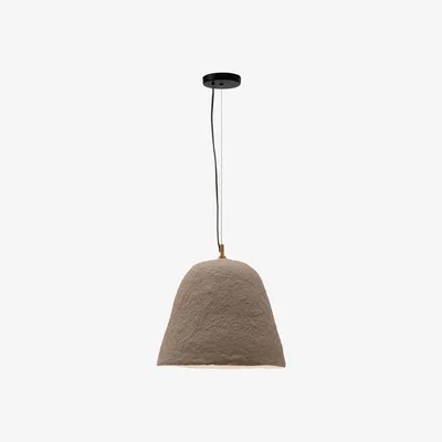 Kave Home Lisora ceiling lamp in brown papier-mâché Ø35cm