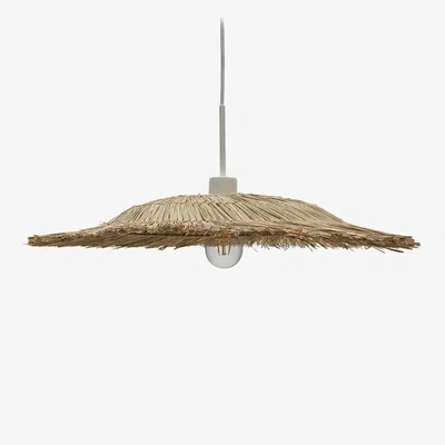 Kave Home Gualta natural fiber ceiling lamp in a natural finish, Ø 60 cm
