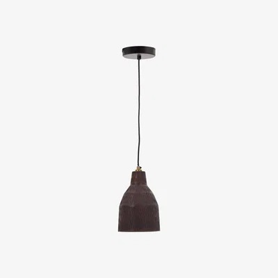 Kave Home Amire elongated wooden ceiling lamp in a black finish, Ø 22 cm